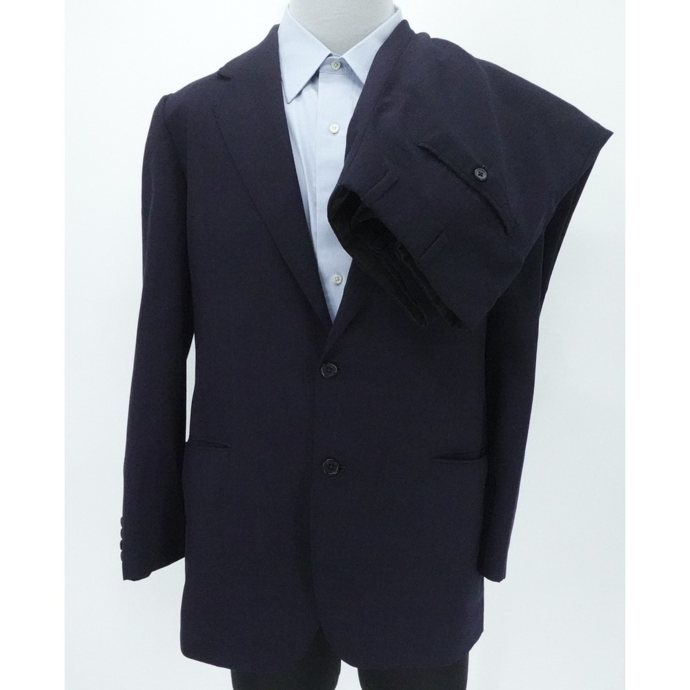 Oxxford Clothes Onwentsia Suit Mens 42T Navy Red Pinstripe Jacket Pants Business